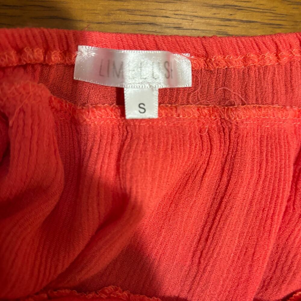 Coral Ruffle Tiered Cami Peplum Tank Top szS Y2K,fairy, festival, boho, concert - Picture 7 of 7